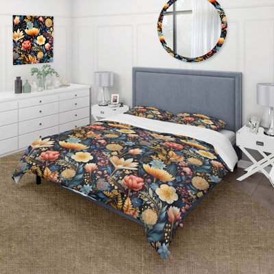 Cosmic Botany Botanical Pattern II - Floral Duvet Cover Set