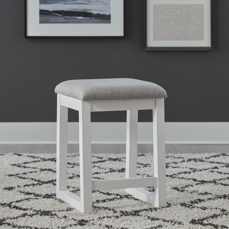 Guillen Upholstered Counter Stool with Solid Wood Frame