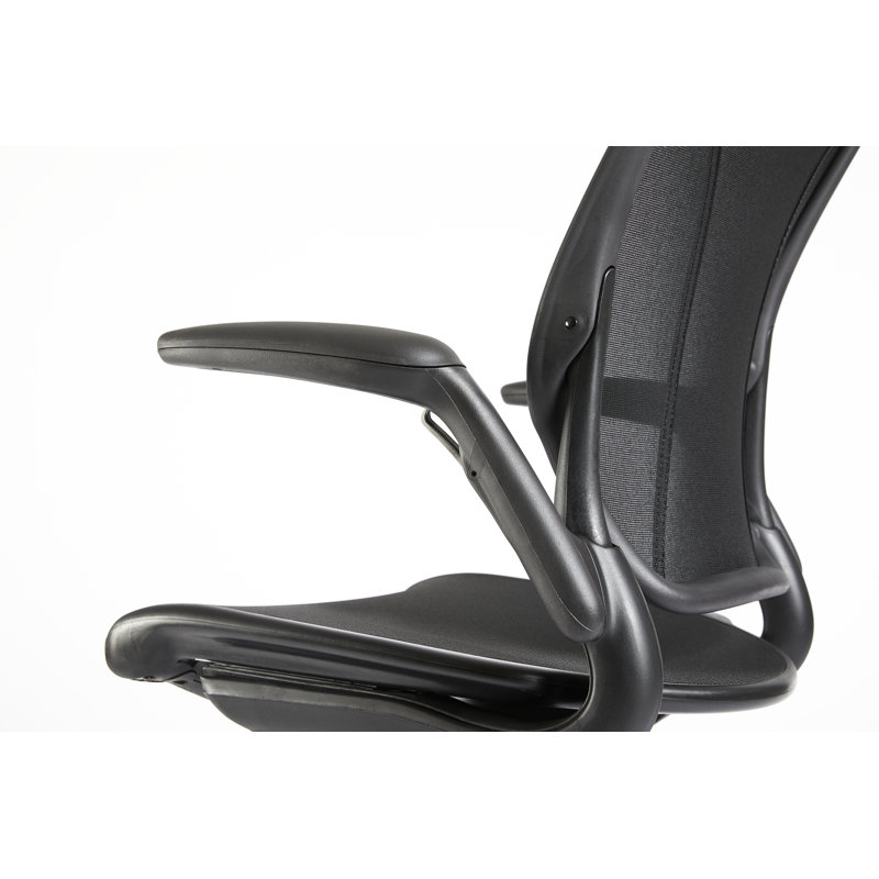 Fauteuil de travail ergonomique avec dossier en graine de coquelicot World ML World, Noir, Black Mesh, MAILLE NOIRE