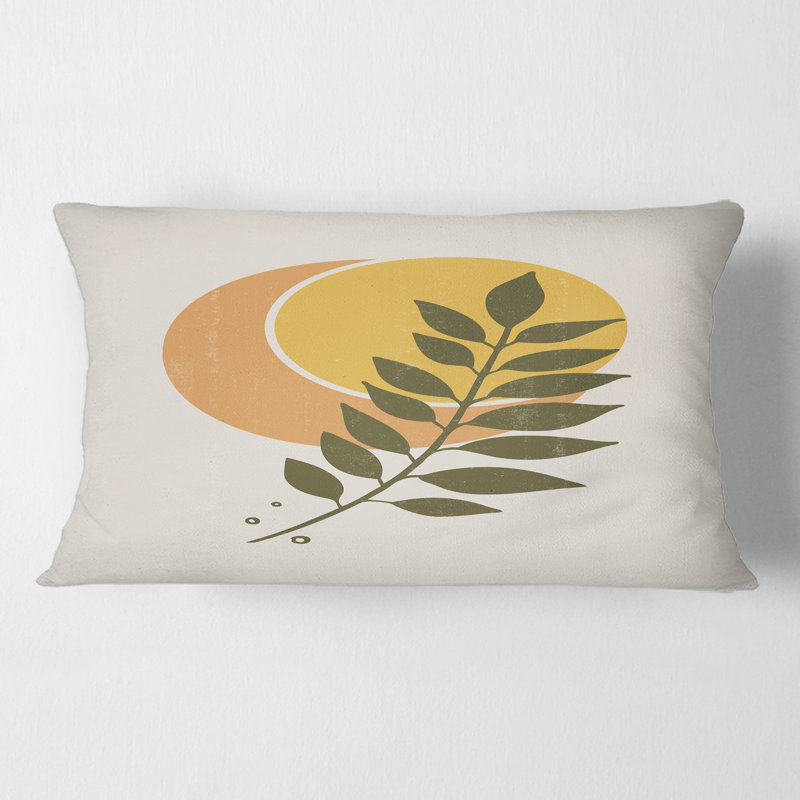 Housse de coussin rectangulaire en V Sun and Moon with Leaf