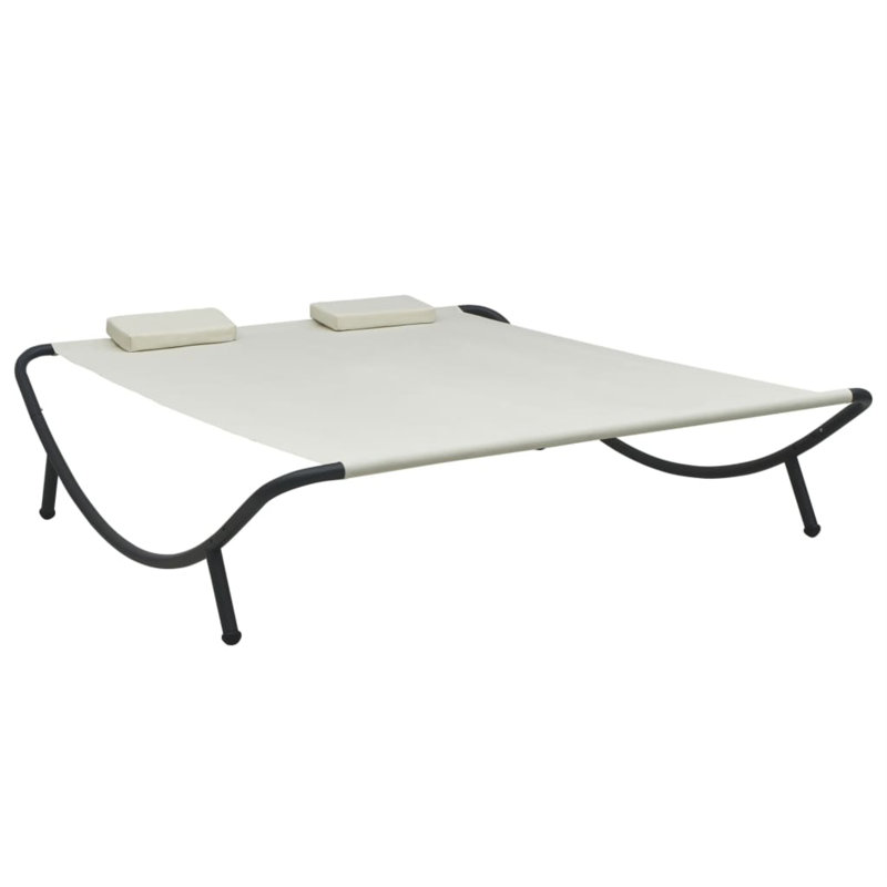 Chaise longue simple Delano, Crème