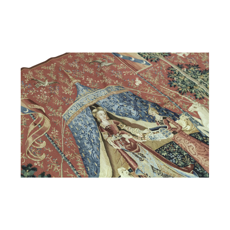 Hand-Knotted High-Quality Rust and Green Area Rug