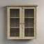 Armoire murale amovible à deux portes avec verre texturé à l'eau et tablettes réglables-106209693