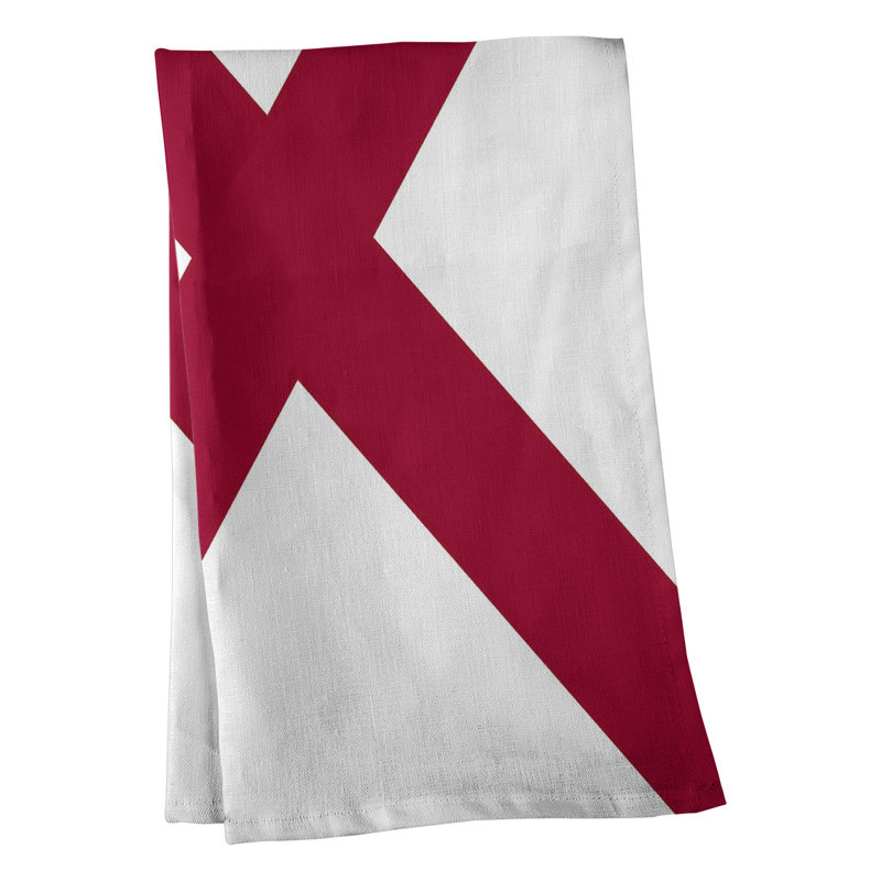 Serviette de thé alabama flag, Polyester sergé