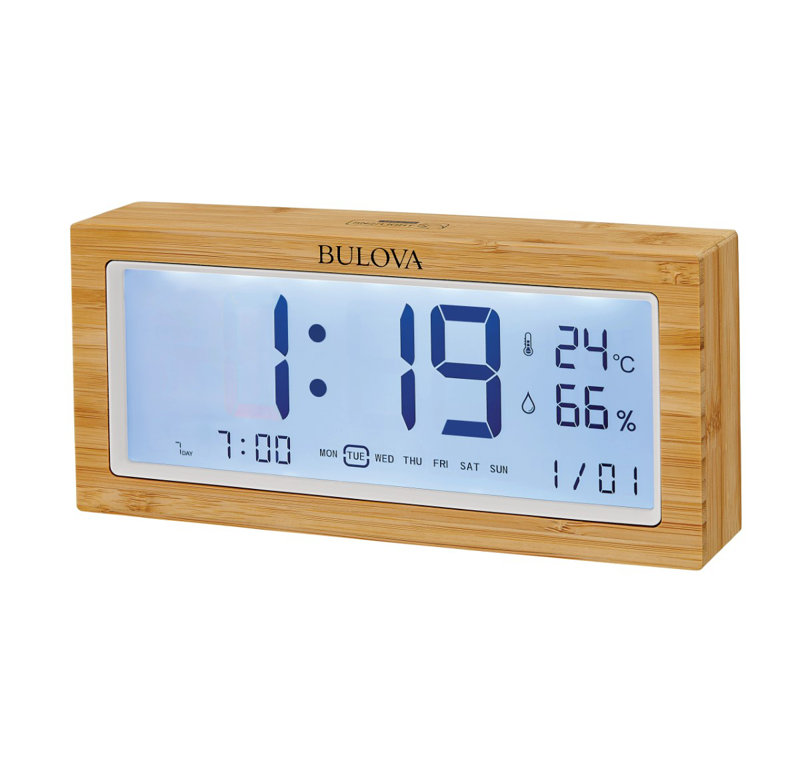 Bulova B1375 Brookside LCD Alarm Clock