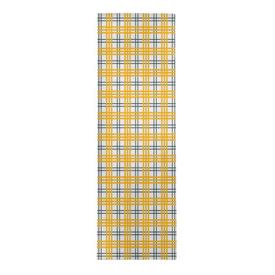 Tapis jaune / blanc à carreaux