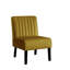 Chaises d'appoint Mid-Century modernes, revêtement en velours jaune avec pieds en bois massif, revêtement 2 pièces, attrait intérieur-766842499