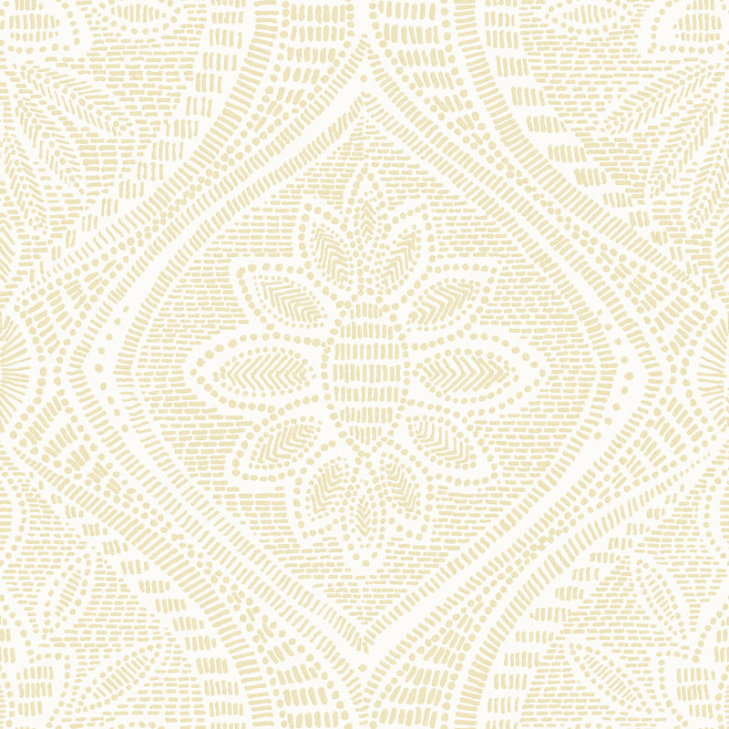 Floral Wallpaper Double Roll, Yellow