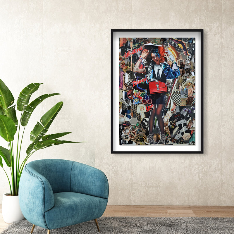 Oliver Gal Katy Hirschfeld - Retro Diner Fashion - Luxury Shadowbox Framed Wall Art, 55.5" H x 37.5" W