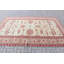 Tapis turc Oushak fabriqué à la main avec un motif floral pour la décoration bohémienne en rouge et beige