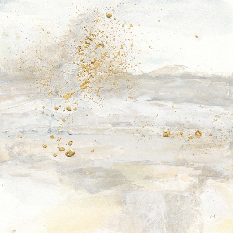 «Winter Gold I» par Chris Paschke - reproduction d'art sur toile tendue, H 12 po x l 12 po, Oui, Cadre simple blanc