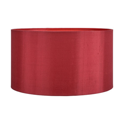 Drum Silk Lamp Shade ( Uno ) in Red