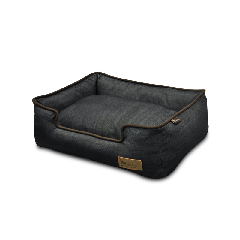 Lit pour chien Urban Denim , Moyen (H 8 po x l 31 po x P 25 po), Denim - brun