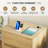 2-Drawer Minimalist Nightstand With 3-Color Sensor Light-1119462617
