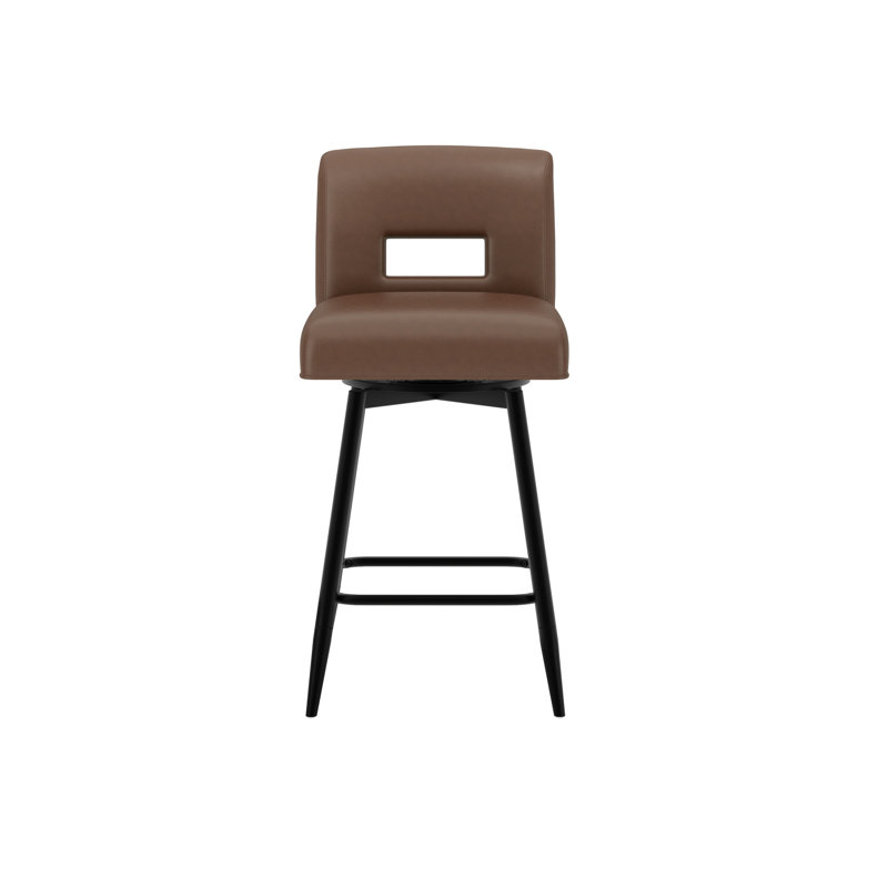Tabouret pivotant à hauteur réglable Wyndham, Noir, Selle