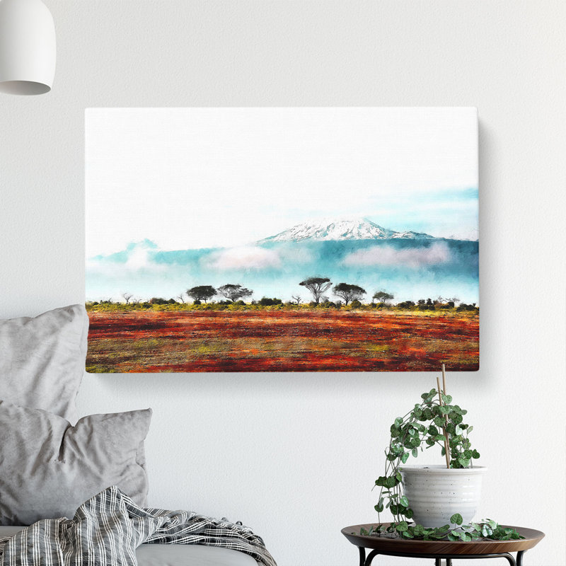 Mount Kilimanjaro In Tanzania - Wrapped Canvas, 60cm H x 91cm W x 3cm D
