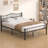Full Size Metal Bed Frame with Headboard & Footboard, Black Modern Farmhouse Platform Bed with with Decorative Victorian Headboard, Mattress Foundation with Heavy Duty Steel Slats Support, No Box Spring Needed, Underbed Storage-993211396-1027304899