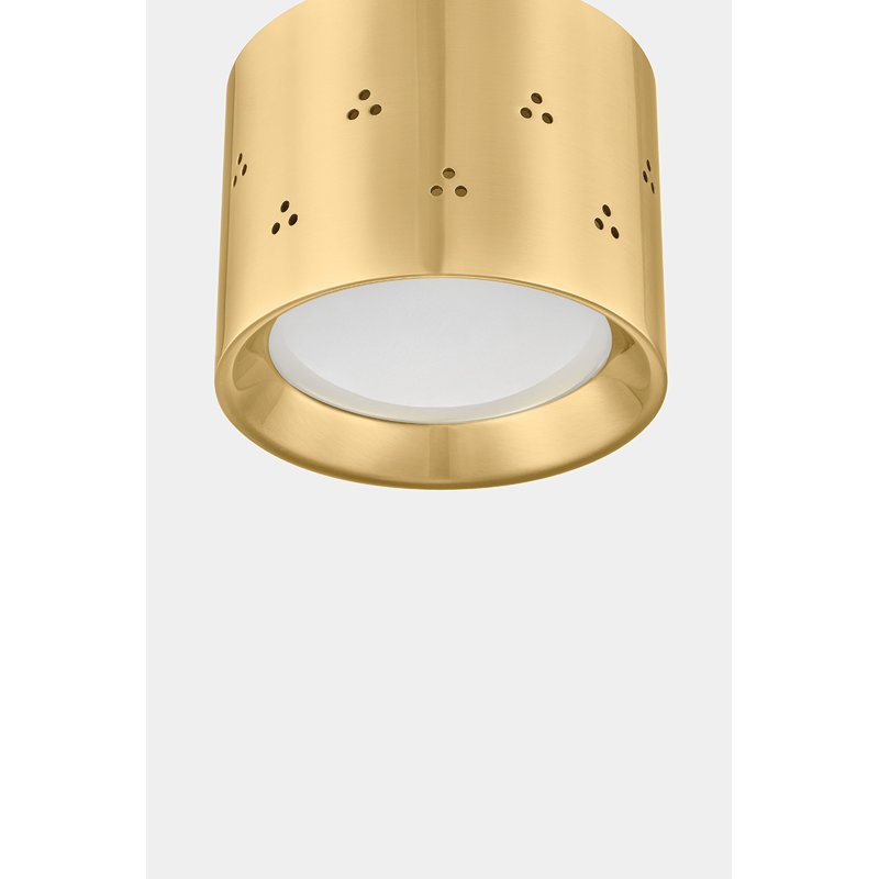 Edisto Flush Mount in Distressed Bronze by Cortney Bishop, Brass