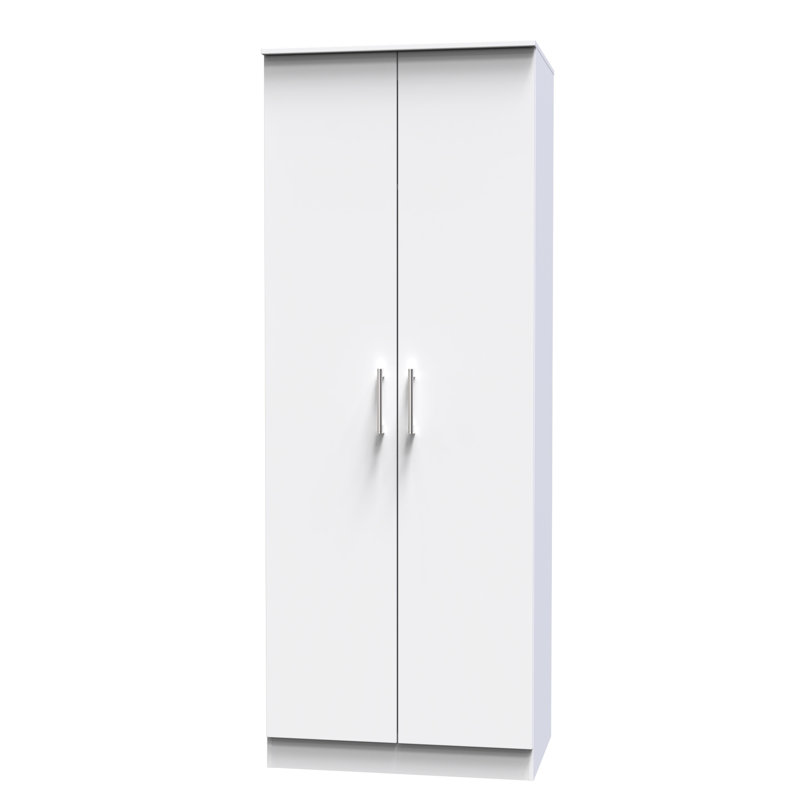 Fully Assembled Devon 2 Door Wardrobe, White