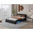 Vegan Leather Metal Platform Storage Bed-1922562396-1922562397