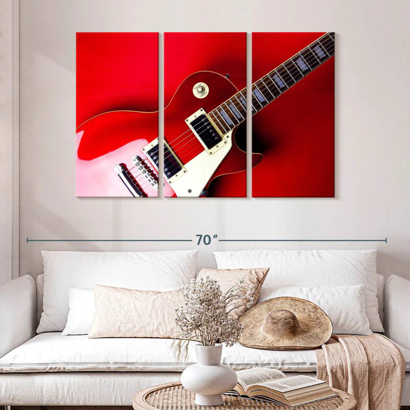 Guitare électrique Abarca Vintage Red, H 32 po x l 50 po