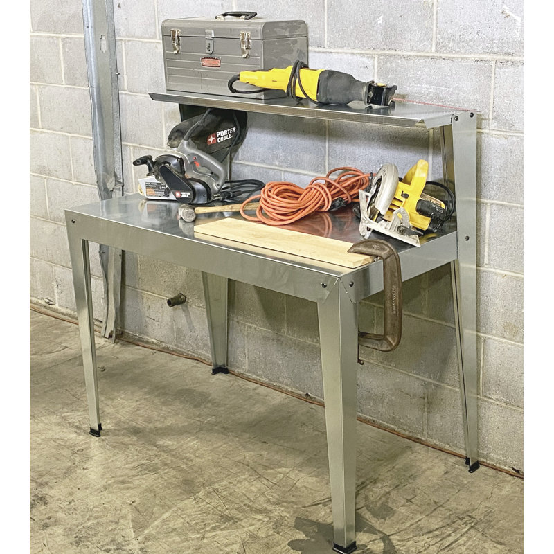 Galvanized Steel Multi-Use Workbench with Lower Shelf