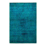 Overyed One-of-a-Kind Rectangle 4'2" X 6'1" Hand Knotted Area Rug