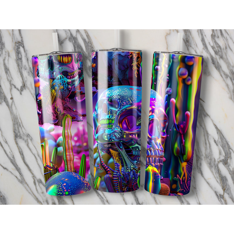 Choose Handmade Tumblers 591ml Vacuum Insulated Stainless Steel (18/8) Travel Tumbler with Straw