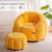 Giant Corduroy Bean Bag Chair With Ottoman Pumpkin-shaped Bean Bag Sofa With Footstool-1869910530