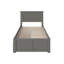 Lit plateforme en bois massif avec pied de lit et tiroirs de rangement Kindig-88393944-88393943