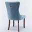 High-end Tufted Solid Wood Velvet Upholstered Dining Chair with Nailhead Trim