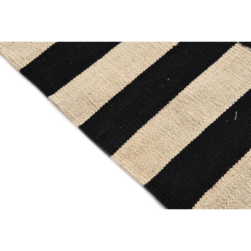 Tapis noir et blanc Ponce