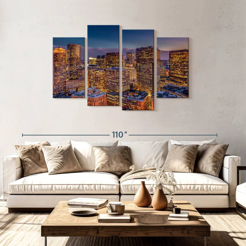 Lilie Boston Skyscrapers, 48" H x 75" W