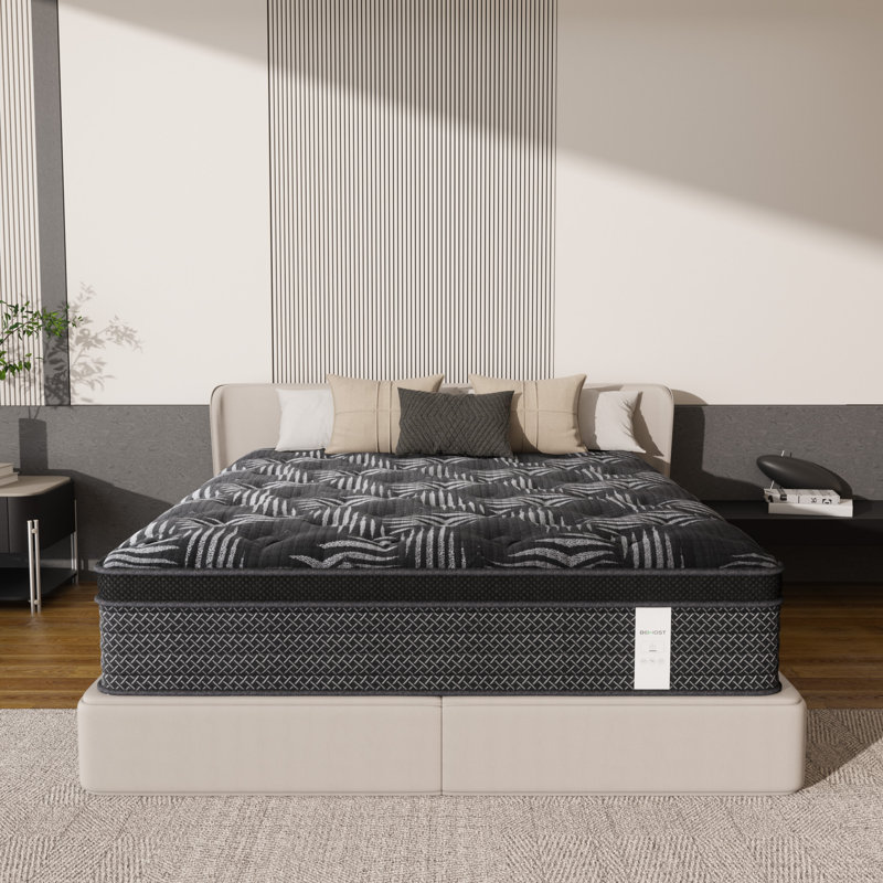 12" King Mattress in a Box, Memory Foam Pocket Springs Hybrid Mattresses with Euro Top, King, 12"
