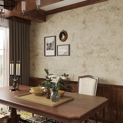 Champagne Concrete Wallpaper Peel And Stick, Luxury Cement Contact Paper For Countertops And Walls, Thick Self Adhesive Waterproof Vinyl Wrap, Industrial Concrete Wallpaper For Kitchen, Bathroom, Cabinets And Furniture