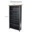 Aulay Tall Bookcase, Midnight Blue, Adjustable Shelves-1442877225