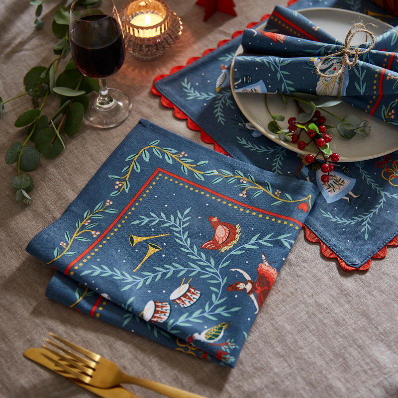Ulster Weavers 12 Days of Christmas Napkins - 2 Pack Green