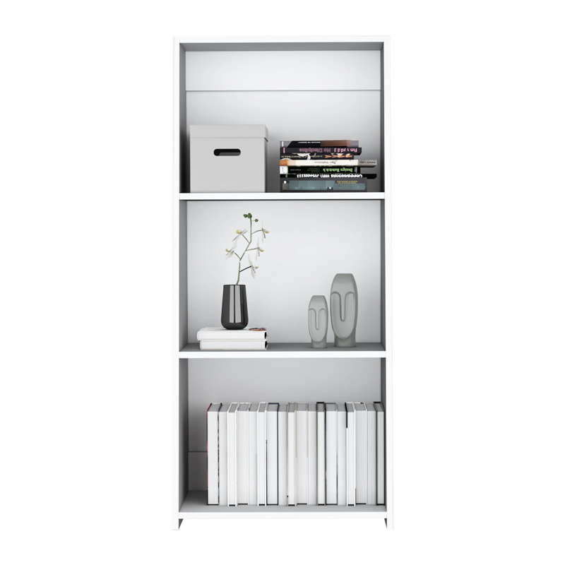 Bibliothèque moderne de 47 po en blanc - Transformez votre maison avec cette bibliothèque de rangement polyvalente qui ajoutera une touche contemporaine à votre espace de vie