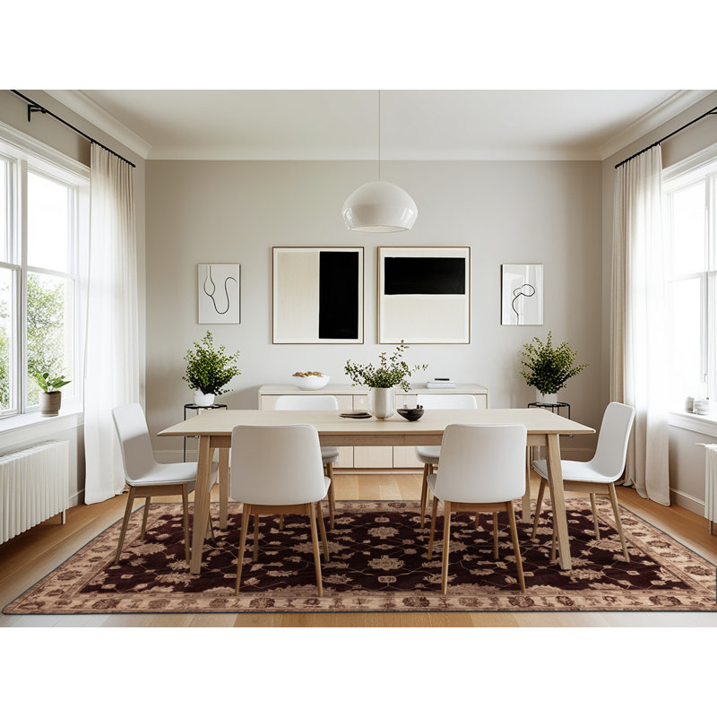Machine Washable Overdyed Black Area Rug, Rectangle 7' x 10'