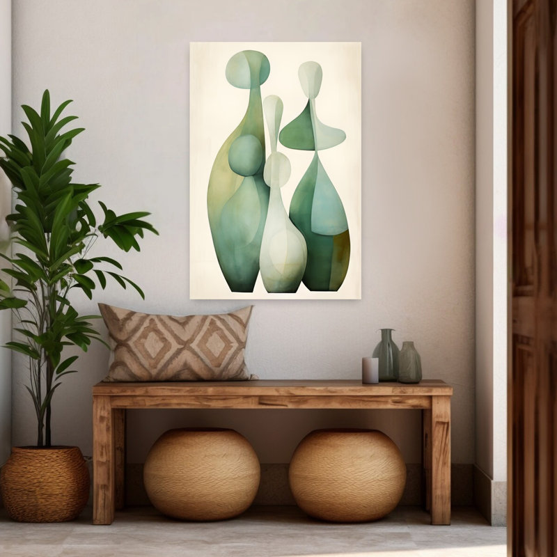 Art contemporain abstrait géométrique, H 48 po x l 32 po