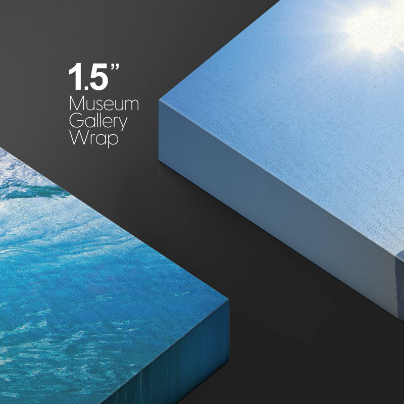 «Coastal Beach Surf a Tropical Blue Wave», art sur toile, Toile tendue, H 32 po x l 48 po