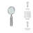Decorative Objects Resin And Glass Leaf Handle Magnifying Glasses For Home Office Display Set Of 2 - 10" Blue, White, Silver