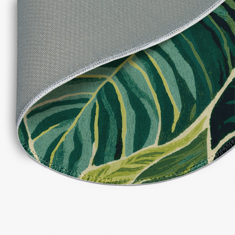 Tapis vert d'intérieur et d'extérieur Botanical, Rond 5 pi