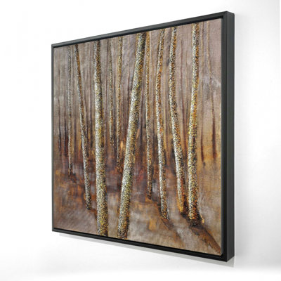 Forest - Brown Contemporary Framed Canvas for Home Decor