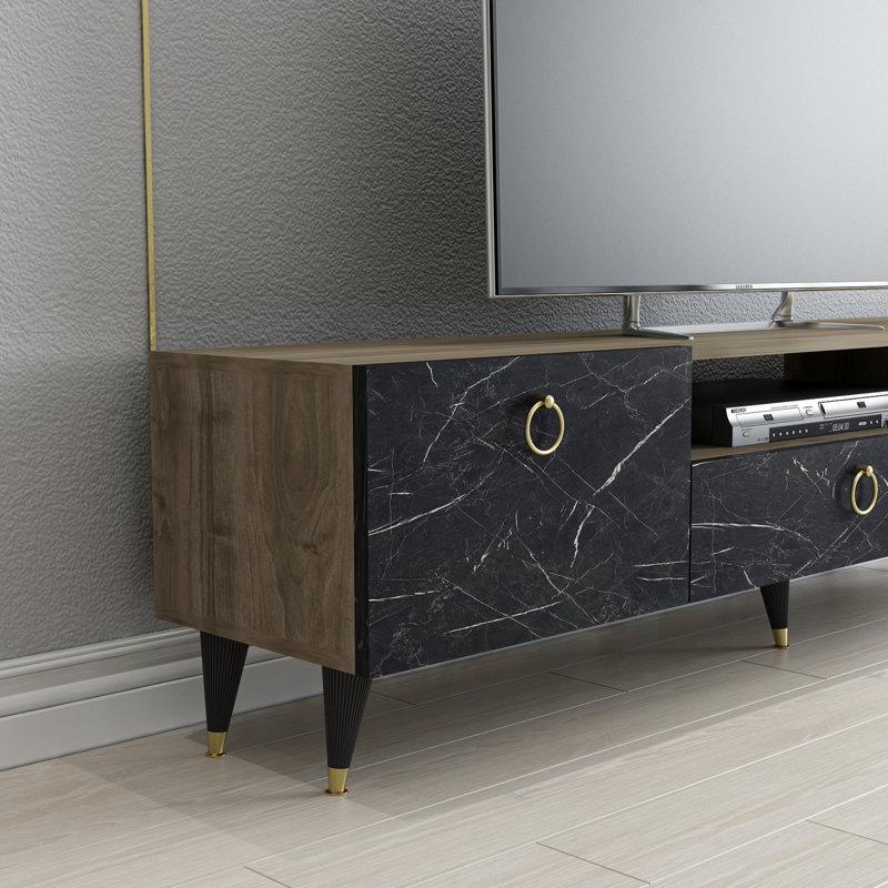 Steigerwald Unfinished TV Stand for TVs up to 40", Walnut