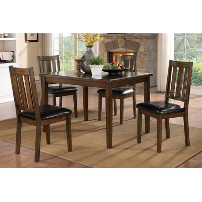 5Pc Wooden Dining Table Set, Kitchen Table Set -  Red Barrel StudioÂ®, 496C66A4531E452DA81119E92A8BD3D6