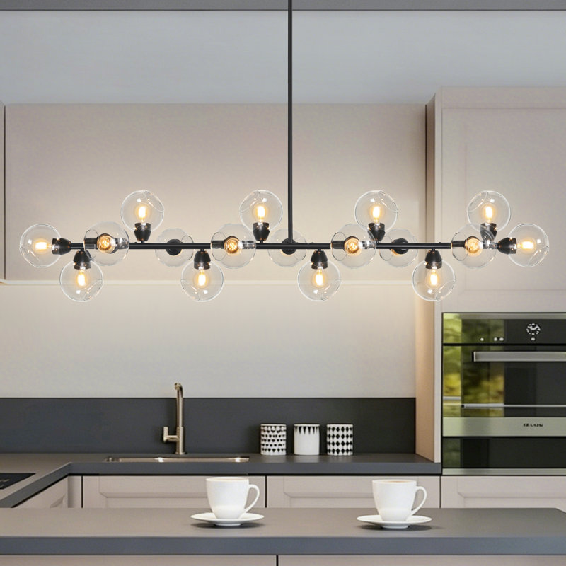 17-Light Dimmable Modern Chandelier Bubble Chandelier Linear Chandelier For Dinning Room