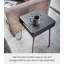 Yamazaki Home Tall Side Table With Storage Shelf, Rectangular Accent Bedside End Table, Steel + Wood-67082240