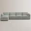Canapé modulaire en L avec repose-pieds mobile-1843109350