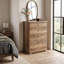 Commode à 5 tiroirs avec base sculptée Burkhart l 31,2 po